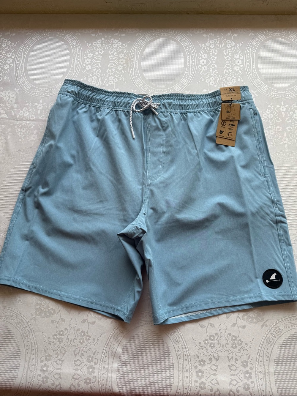 Jax Surf & Paddle Light Blue Men's Size XL Swimming Trunks Shorts Drawstring NWT